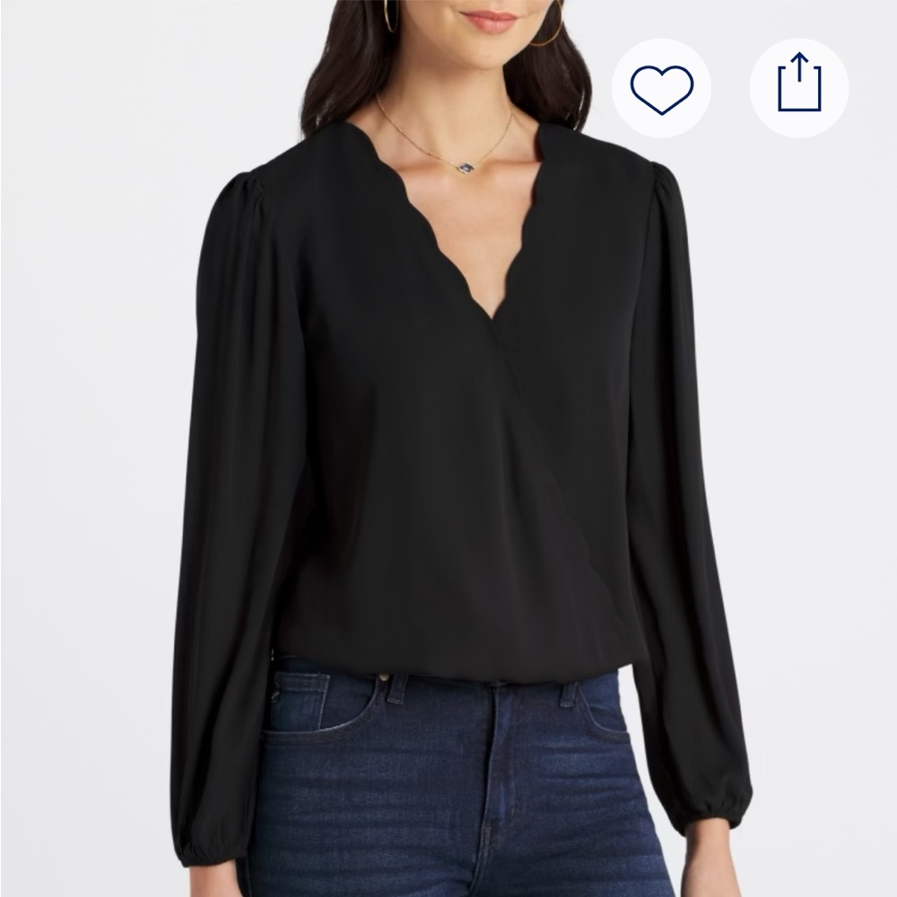 Women’s Nine Britton Ivana Scallop Detail Blouse